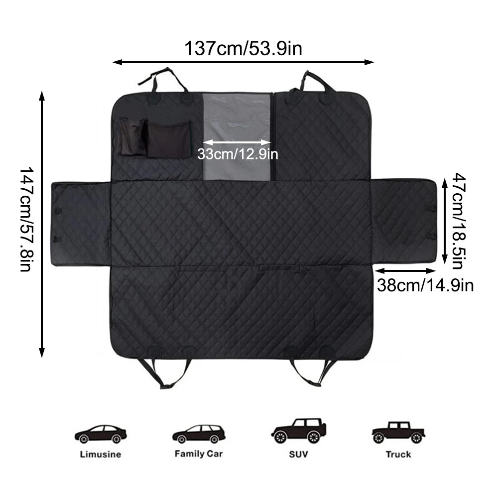 KomorePets Hard Bottom Car Seat Cover